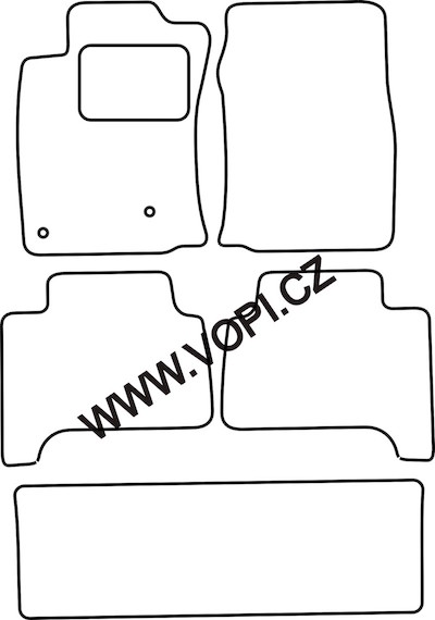 Autokoberce Toyota Landcruiser 7 míst 2003 - 2007 Carfit (4750)